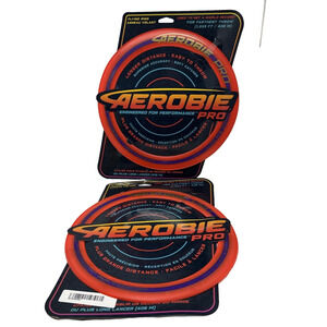 2X Aerobie 13" Orange Pro Ring Outdoor Flying Discs Long Distance Soft Catch New
